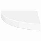 vidaXL Schwebendes Eckregal Hochglanz-Weiß 25x25x3,8 cm MDF