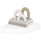 vidaXL Schwebende Eckregale 4 Stk. Hochglanz-Weiß 25x25x3,8 cm MDF