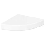 vidaXL Schwebende Eckregale 4 Stk. Hochglanz-Weiß 25x25x3,8 cm MDF