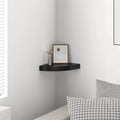 vidaXL Eck-Schweberegal Hochglanz-Schwarz 25x25x3,8 cm MDF
