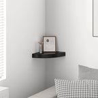 vidaXL Eck-Schweberegal Hochglanz-Schwarz 25x25x3,8 cm MDF