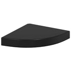 vidaXL Eck-Schweberegale 4 Stk. Hochglanz-Schwarz 25x25x3,8 cm MDF
