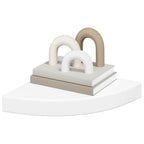 vidaXL Eck-Schweberegal Weiß 25x25x3,8 cm MDF