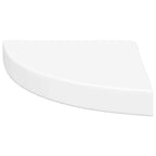 vidaXL Eck-Schweberegal Weiß 25x25x3,8 cm MDF
