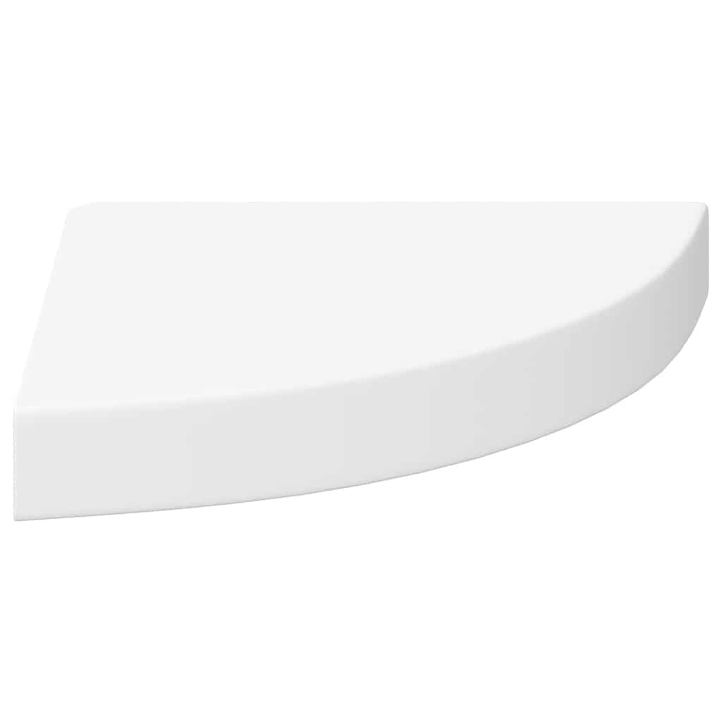 vidaXL Eck-Schweberegal Weiß 25x25x3,8 cm MDF