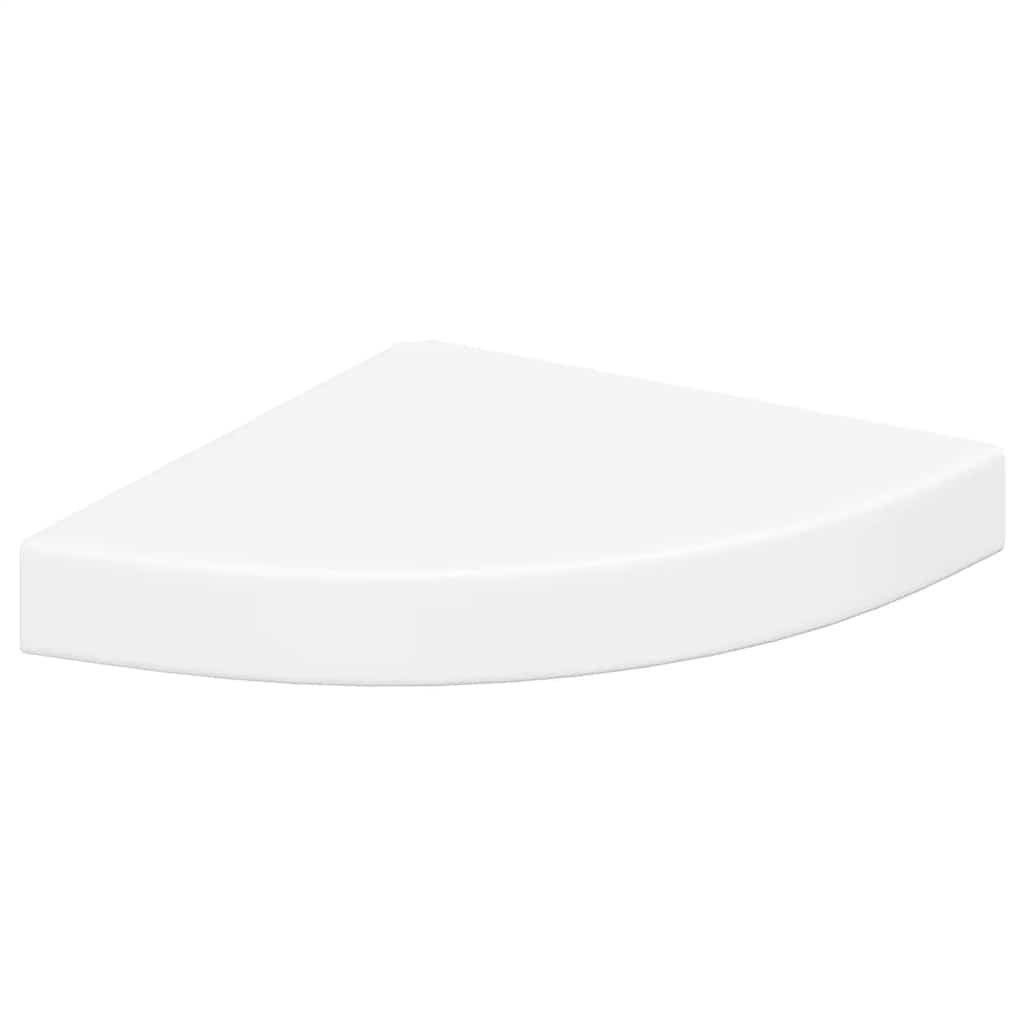 vidaXL Eck-Schweberegale 2 Stk. Weiß 25x25x3,8 cm MDF