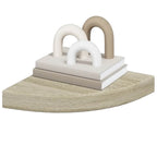 vidaXL Eck-Schweberegal Eichen-Optik 25x25x3,8 cm MDF