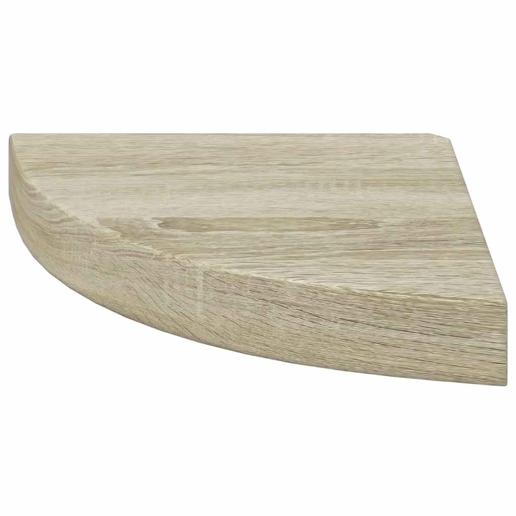 vidaXL Eck-Schweberegal Eichen-Optik 25x25x3,8 cm MDF
