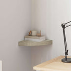 vidaXL Eck-Schweberegal Eichen-Optik 25x25x3,8 cm MDF