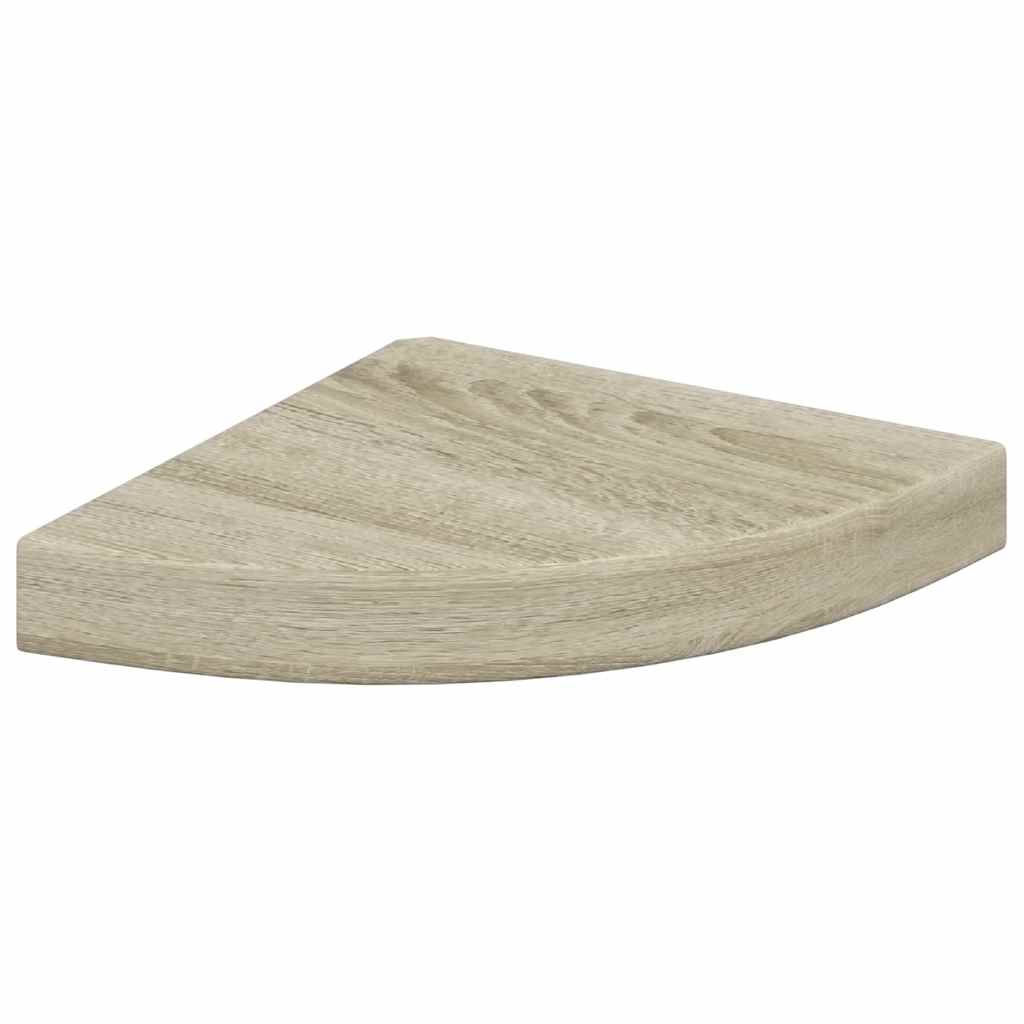 vidaXL Eck-Schweberegale 2 Stk. Eichen-Optik 25x25x3,8 cm MDF