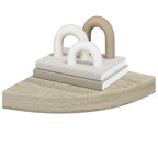 vidaXL Eck-Schweberegale 4 Stk. Eichen-Optik 25x25x3,8 cm MDF