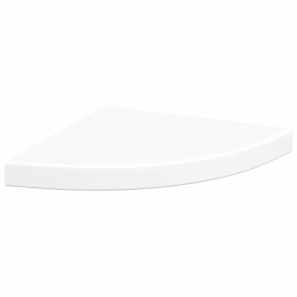 vidaXL Schwebendes Eckregal Weiß 35x35x3,8 cm MDF