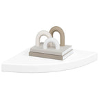 vidaXL Schwebendes Eckregal Weiß 35x35x3,8 cm MDF