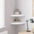 vidaXL Schwebende Eckregale 2 Stk. Weiß 35x35x3,8 cm MDF