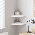 vidaXL Schwebende Eckregale 2 Stk. Weiß 35x35x3,8 cm MDF