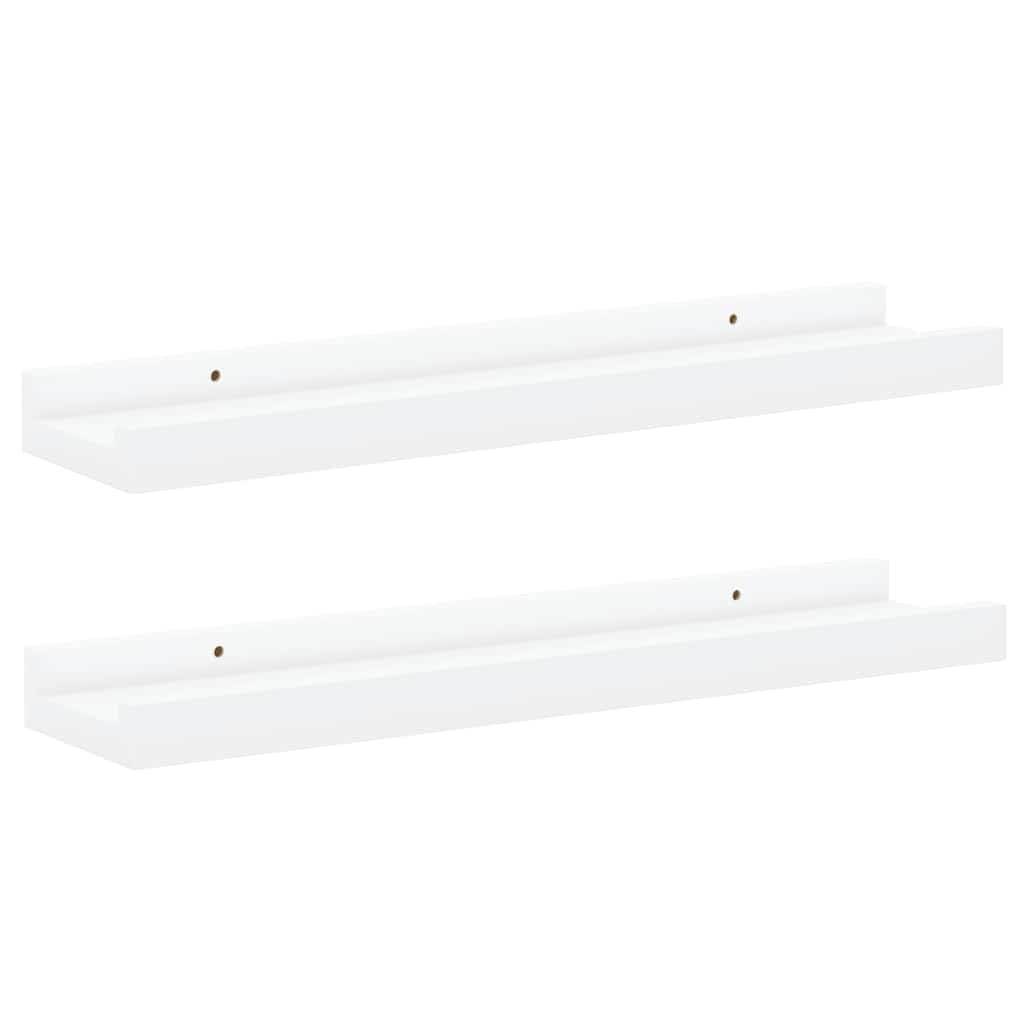 vidaXL Bilderleisten 2 Stk. Weiß 40x9x3 cm MDF