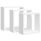 vidaXL Würfelregale 3 Stk. Weiß MDF