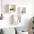 vidaXL Würfelregale 3 Stk. Weiß MDF