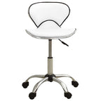 vidaXL Friseur Rollhocker Weiß Kunstleder