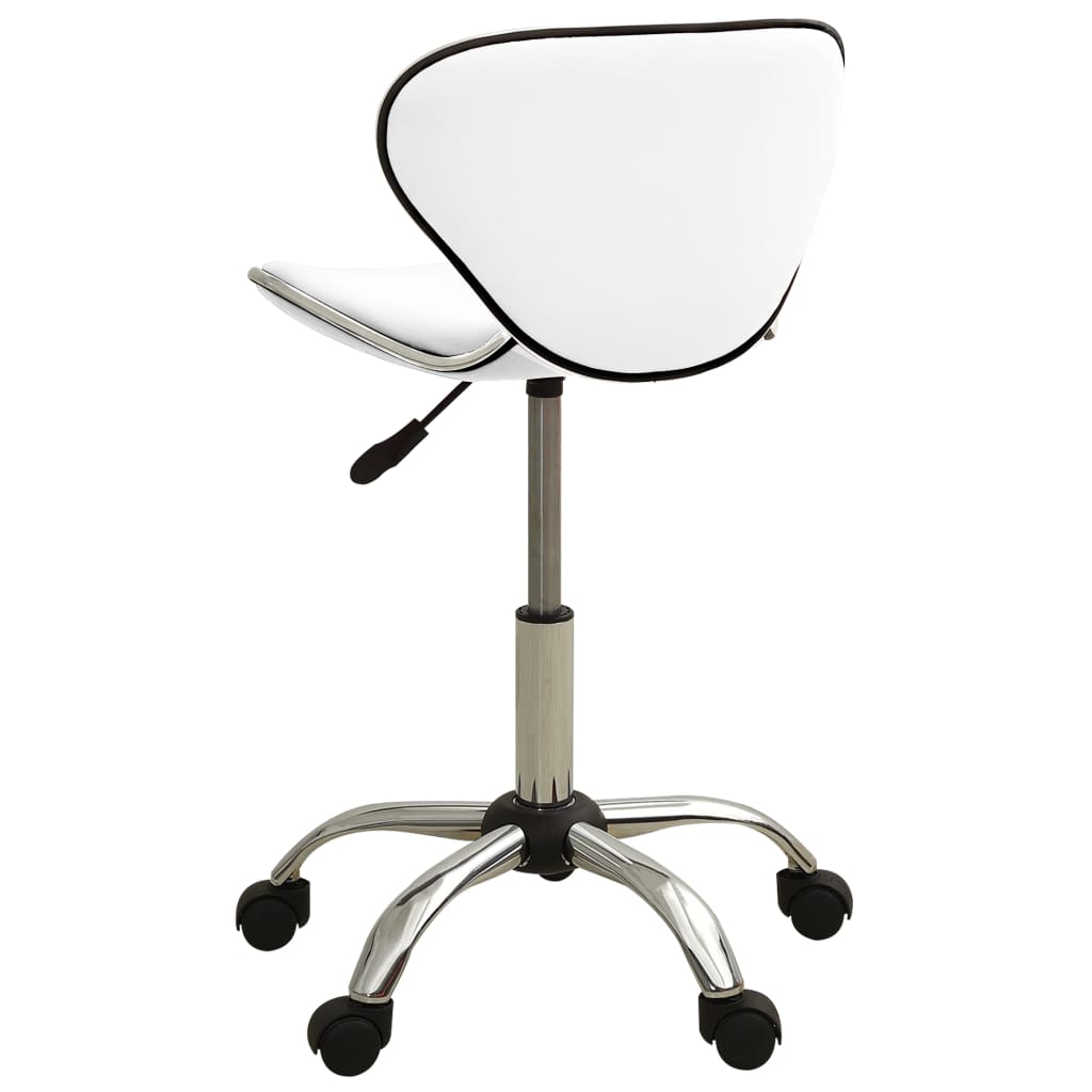 vidaXL Friseur Rollhocker Weiß Kunstleder