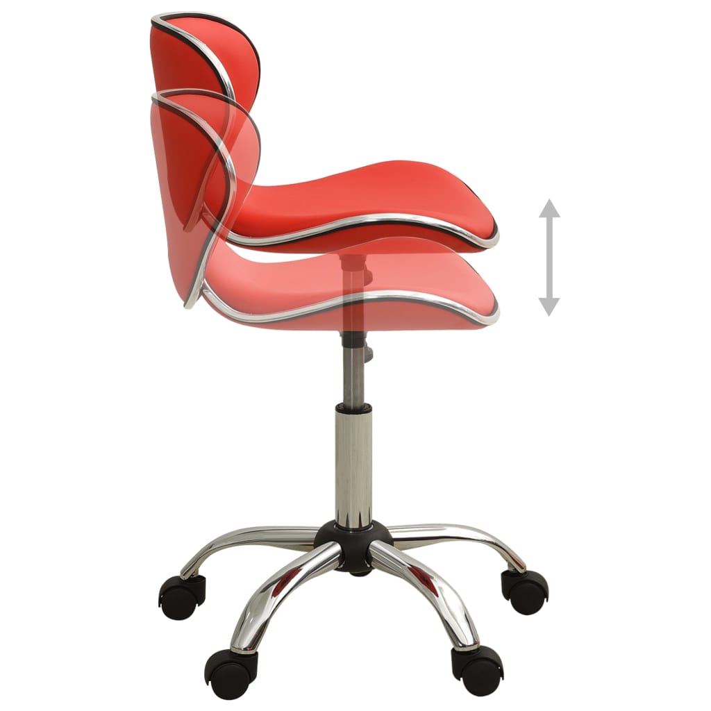 vidaXL Friseur Rollhocker Rot