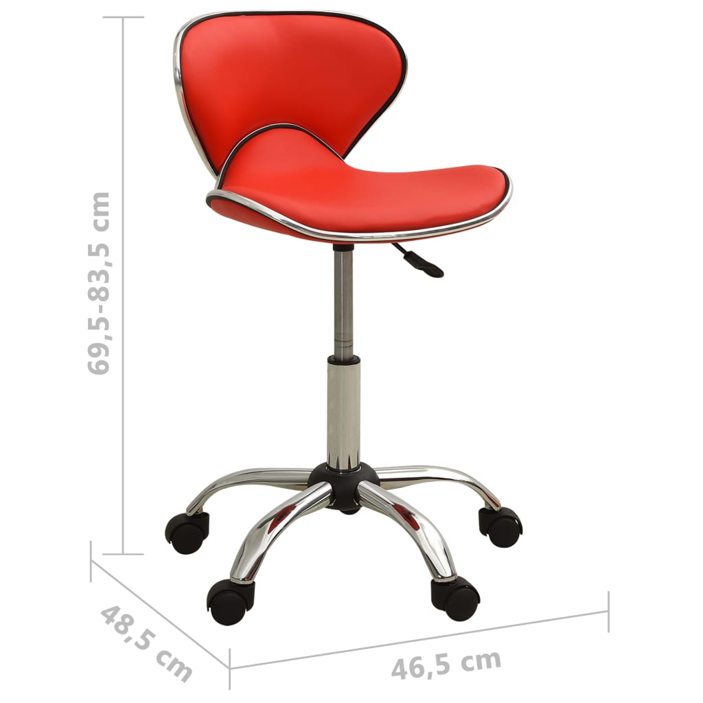 vidaXL Friseur Rollhocker Rot