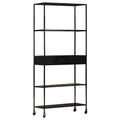 vidaXL Bücherregal 80x35x180 cm Raues Mangoholz & Eisen