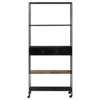 vidaXL Bücherregal 80x35x180 cm Raues Mangoholz & Eisen