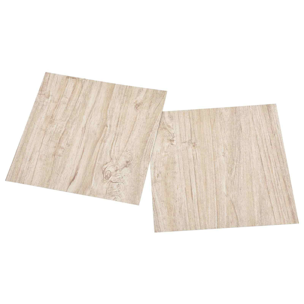 vidaXL Bodenplanken 5,11 m² 55 pcs PVC Weiß und Holzfarbe