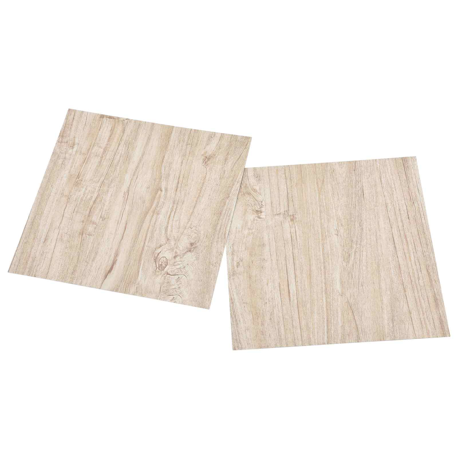 vidaXL Bodenplanken 5,11 m² 55 pcs PVC Weiß und Holzfarbe