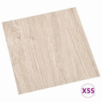 vidaXL Bodenplanken 5,11 m² 55 pcs PVC Weiß und Holzfarbe