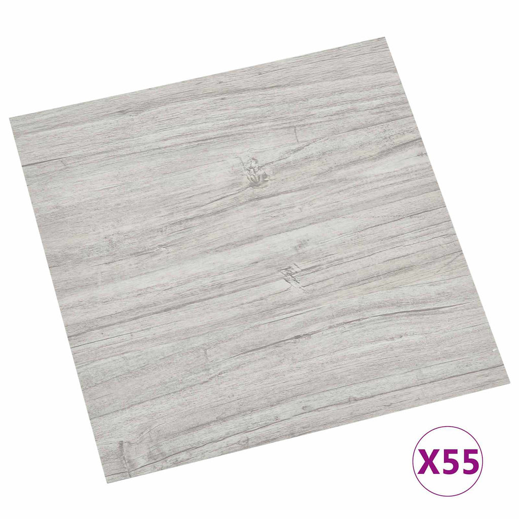 vidaXL Bodenplanken 5,11 m² 55 pcs PVC Grau und Holz