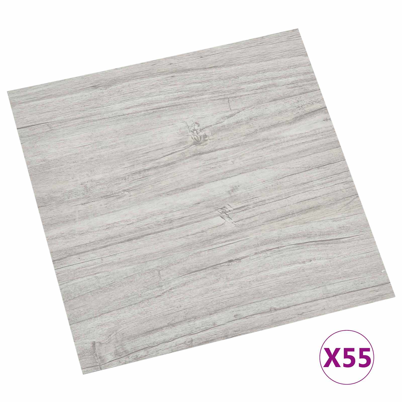 vidaXL Bodenplanken 5,11 m² 55 pcs PVC Grau und Holz