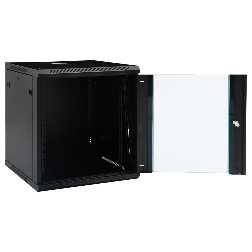 vidaXL 12U Netzwerkschrank Wandmontage 19" IP20