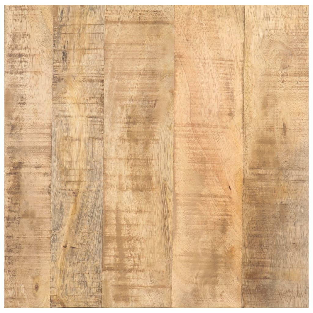 vidaXL Beistelltisch mit Rädern 40x40x42 cm Raues Mangoholz