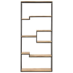 vidaXL Bücherregal 80x30x180 cm Raues Mangoholz