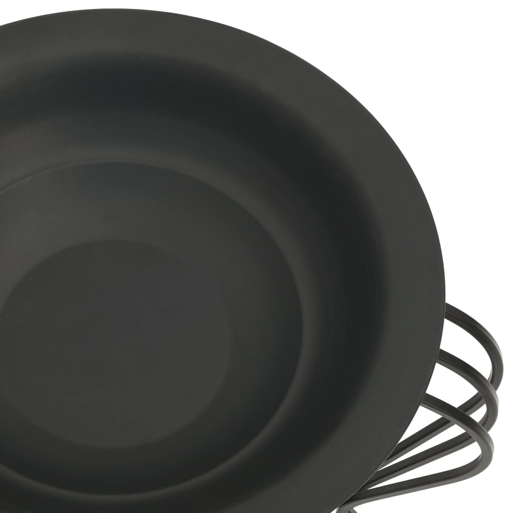 vidaXL Feuerstelle mit Schürhaken 49 cm Stahl