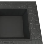 vidaXL Garten Feuerstelle mit Schürhaken 81x81x47 cm XXL Stahl