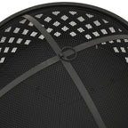 vidaXL Feuerstelle mit Schürhaken 68 cm XXL Stahl
