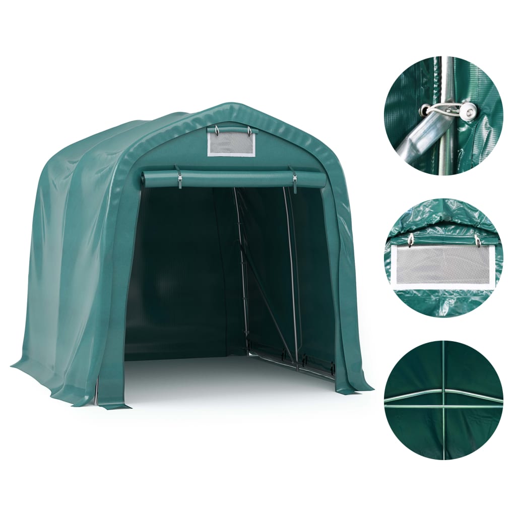 vidaXL Garagenzelt PVC 1,6x2,4 m Grün