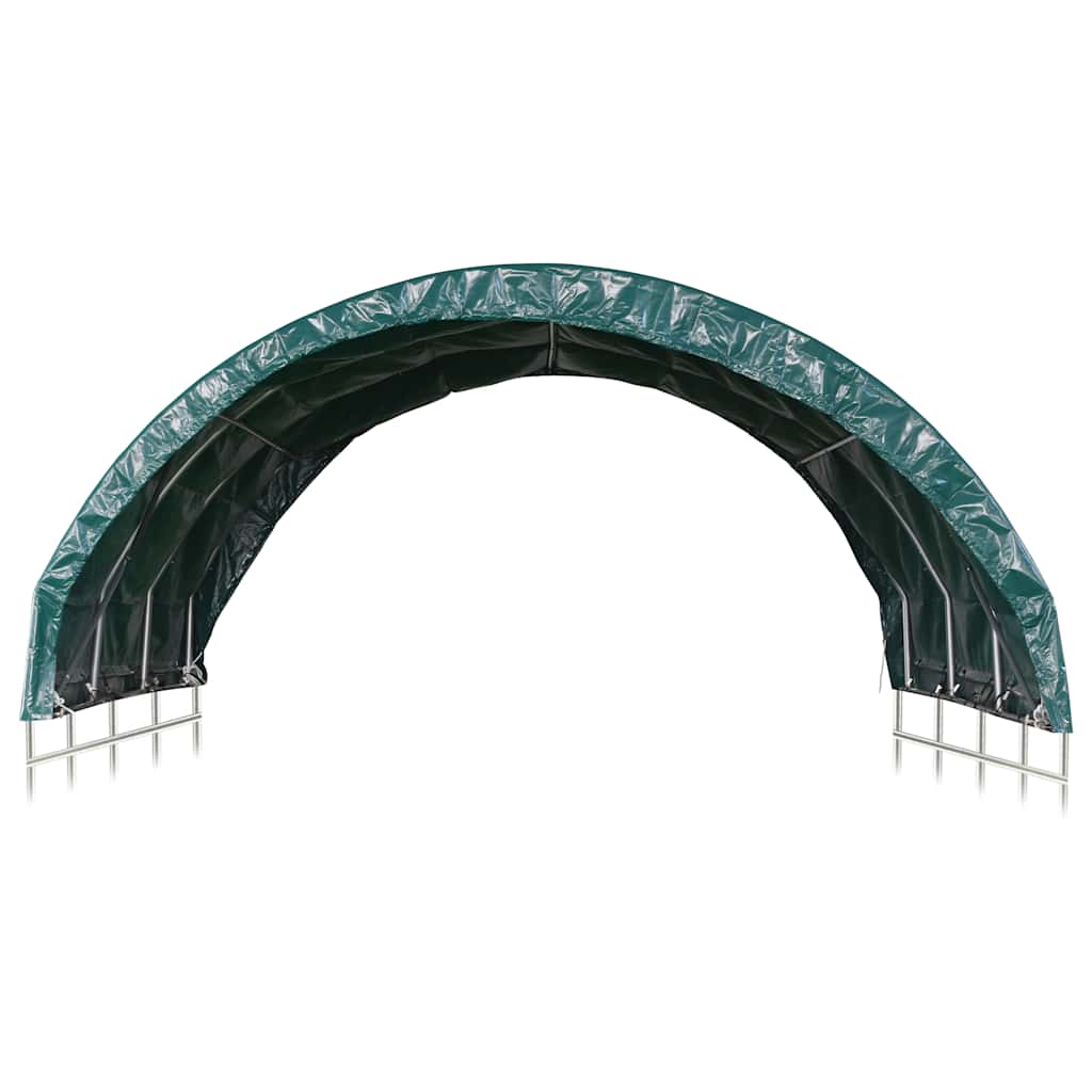 vidaXL Weidezelt PVC 3,7x3,7 m Grün