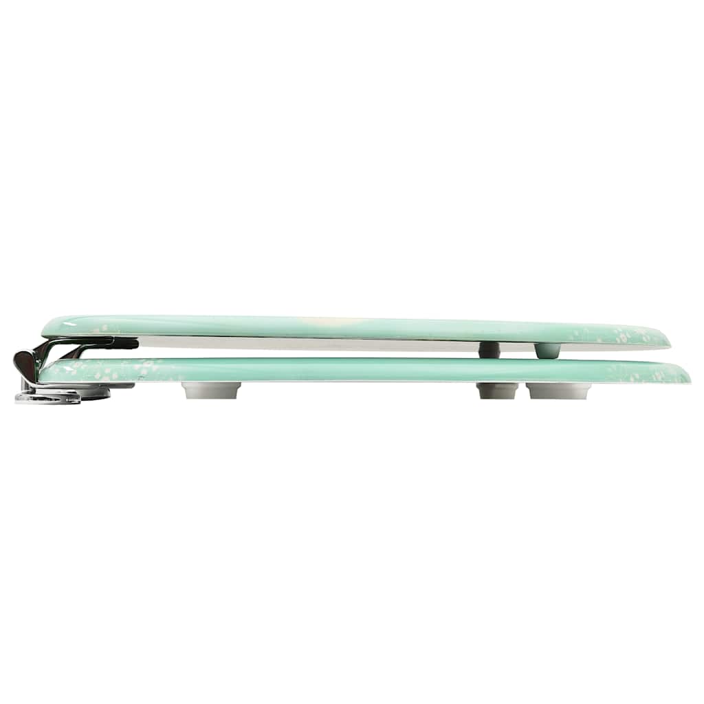 vidaXL Toilettensitze mit Deckel 2 Stk. MDF Flamingo-Design