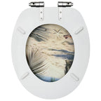 vidaXL Toilettensitze mit Soft-Close-Deckel 2 Stk. MDF Strand-Design
