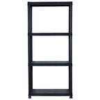 vidaXL Lagerregal 4-Tier Schwarz 61x30,5x130 cm Kunststoff