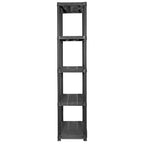 vidaXL Lagerregal 5-Tier Schwarz 71x38x170 cm Kunststoff