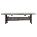 vidaXL Gartentisch 240x90x74 cm Poly Rattan und Massivholz Akazie