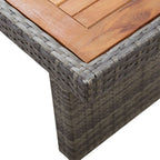 vidaXL Gartentisch 240x90x74 cm Poly Rattan und Massivholz Akazie