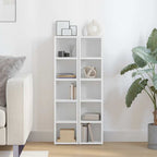 vidaXL CD-Regale 2 Stk. Weiß 21x16x93,5 cm Holzwerkstoff