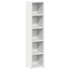 vidaXL CD-Regale 2 Stk. Weiß 21x16x93,5 cm Holzwerkstoff