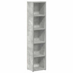 vidaXL CD-Regale 2 Stk. Betongrau 21x16x93,5 cm Holzwerkstoff